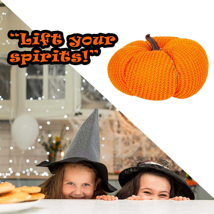 Pumpkin Soft Toy Halloween Themed Plush 5.5cm x 10.5cm White X 1