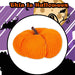 Pumpkin Soft Toy Halloween Themed Plush 5.5cm x 10.5cm White X 1