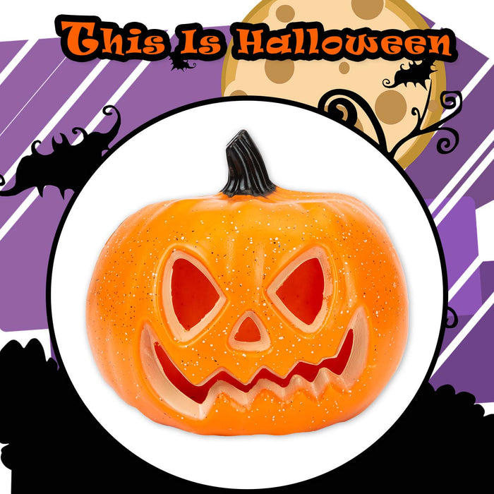 Halloween Light Up LED Pumpkin Decoration | Party Accessories | Orange