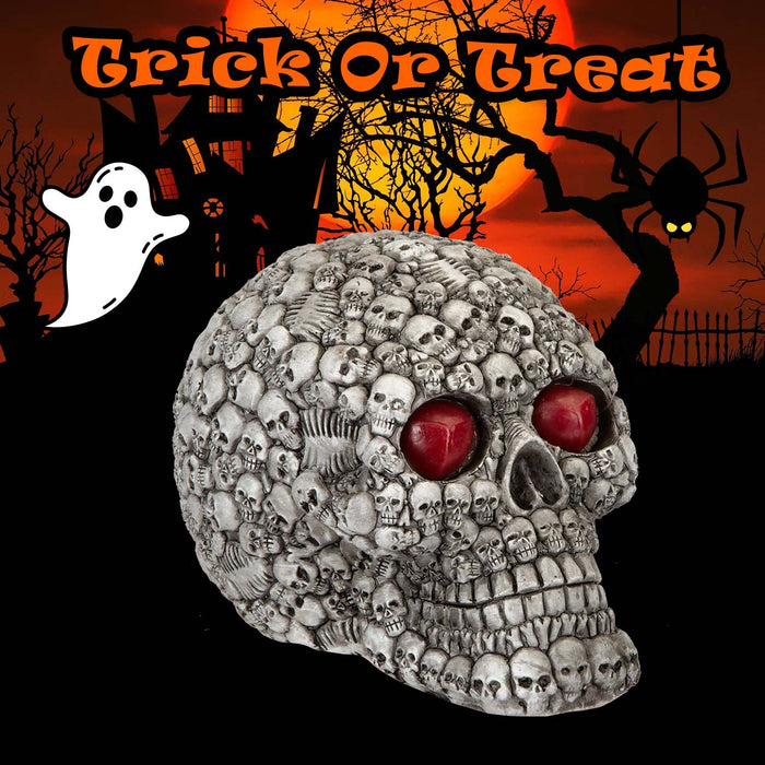Halloween Skull LED Decoration | Party Accessories | Grey
