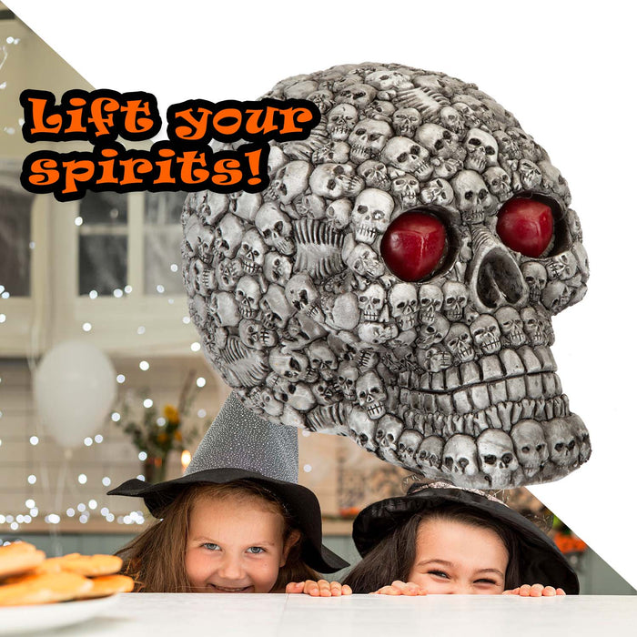 Halloween Skull LED Decoration | Party Accessories | Grey