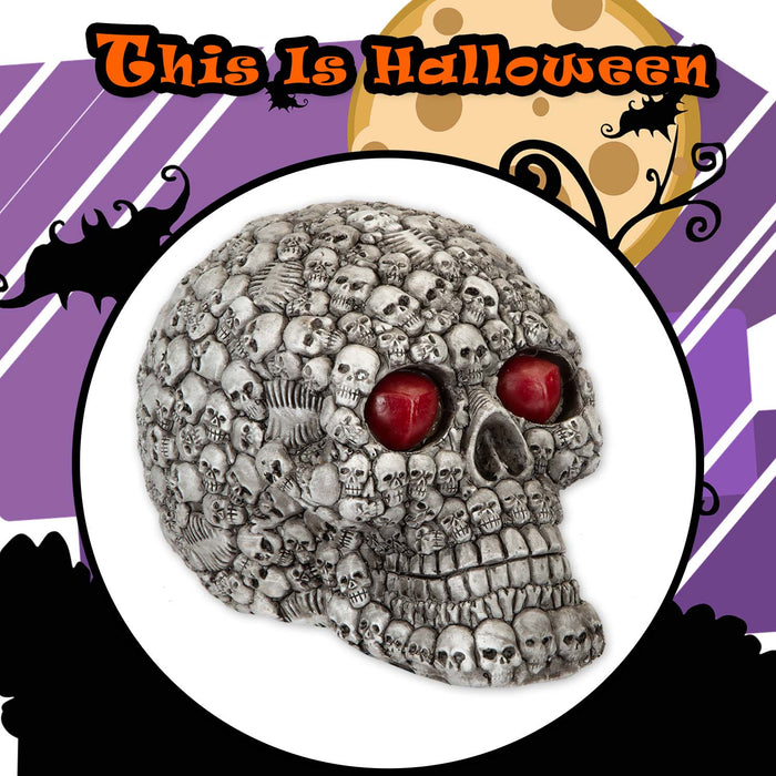 Halloween Skull LED Decoration | Party Accessories | Grey