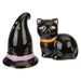 Halloween Hat & Cat Cruet Set Decoration | Party Accessories | Black
