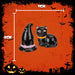 Halloween Hat & Cat Cruet Set Decoration | Party Accessories | Black