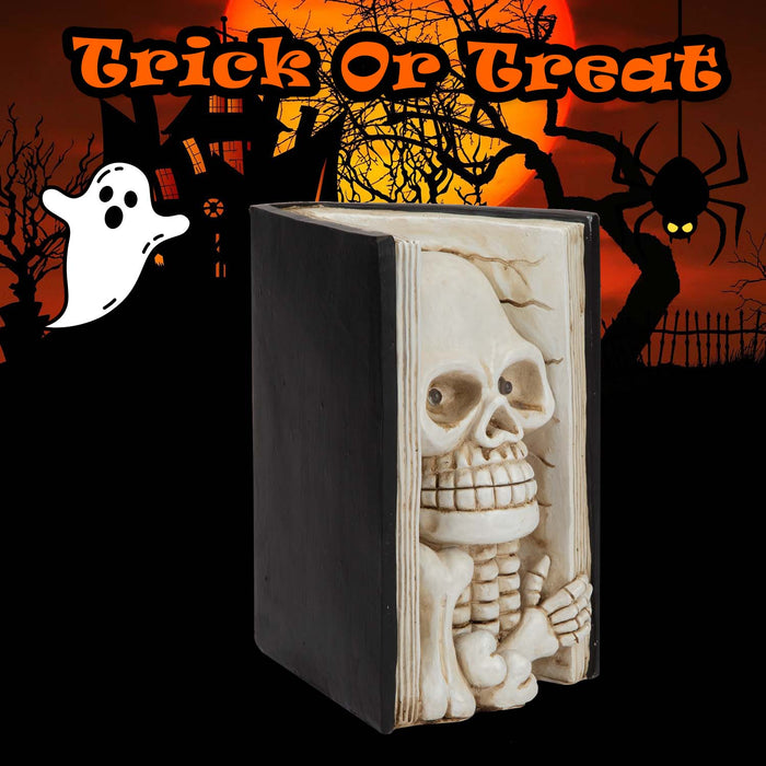 Halloween Skull Book LED Decoration | Party Accessories | Black