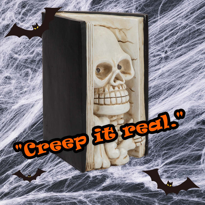 Halloween Skull Book LED Decoration | Party Accessories | Black