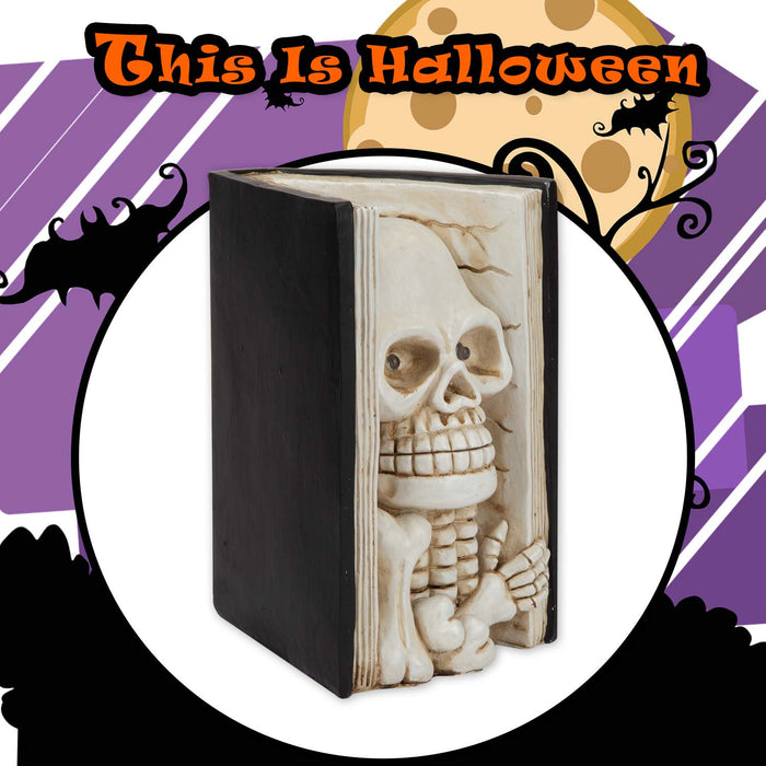Halloween Skull Book LED Decoration | Party Accessories | Black