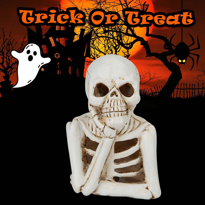 Halloween Skeleton LED Decoration Tray | Party Accessories | White
