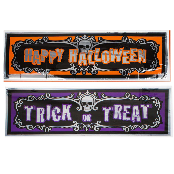 Halloween Banner 3ft Decoration Happy Halloween Trick or Treat Party 90cm 2 Pack