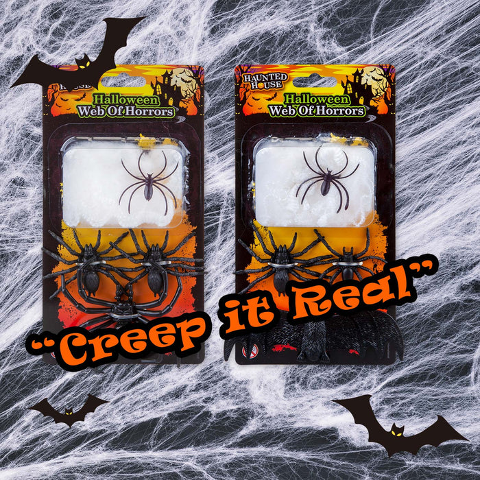 Halloween Plastic Insects and Webs 1 Piece Mystery Bag 22cm MultiColour