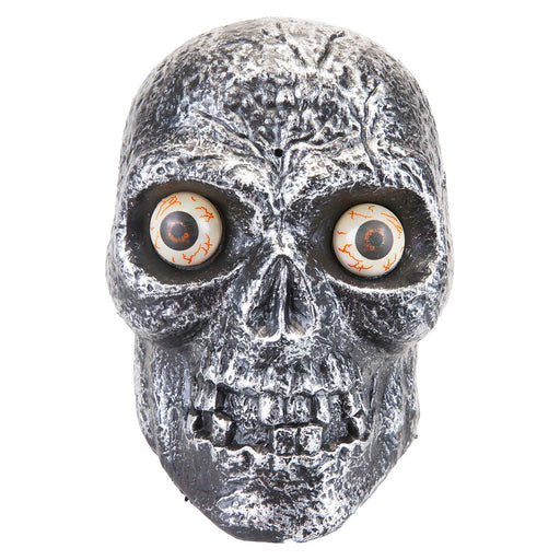 Halloween Skull Sound Activated with Light & Sound Trick or Treat Party Grey