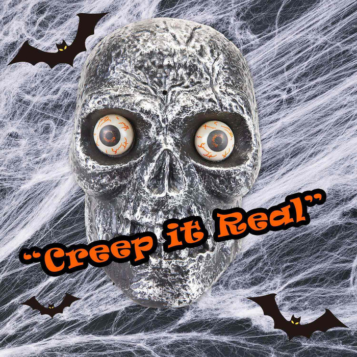 Halloween Skull Sound Activated with Light & Trick or Treat