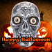 Halloween Skull Sound Activated with Light & Sound Trick or Treat Party Grey