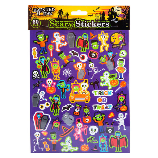 Halloween Stickers Pack of 60 Trick or Treat Party Pack of 60 MultiColour