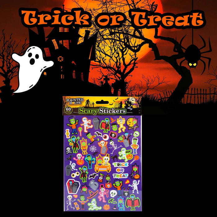 Halloween Stickers Pack of 60 Trick or Treat Party Pack of 60 MultiColour