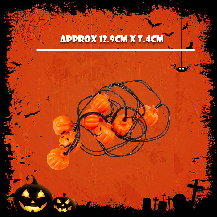 Halloween Pumpkins Lights LED Set of 8 Trick or Treat Party Set of 8 Orange