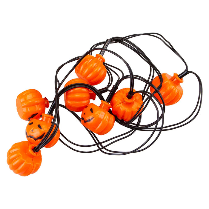 Halloween Pumpkins Lights LED Set of 8 Trick or Treat Party Set of 8 Orange