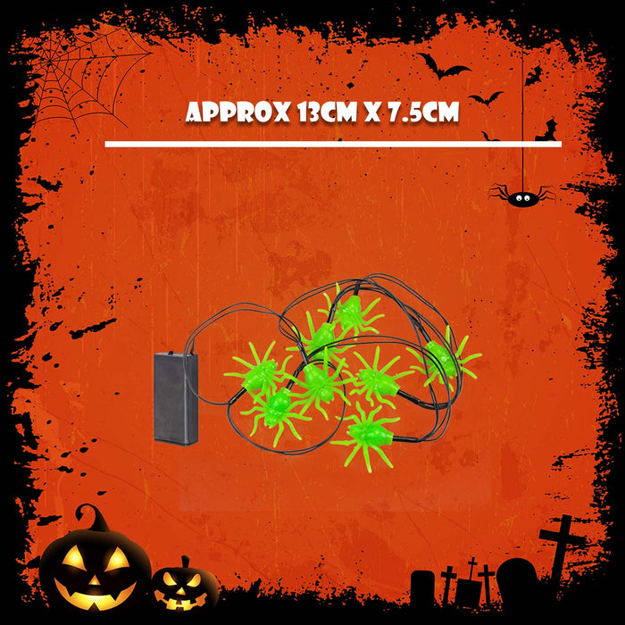 Halloween Spider Lights LED Set of 8 Trick or Treat Party of