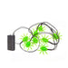 Halloween Spider Lights LED Set of 8 Trick or Treat Party Set of 8 Green