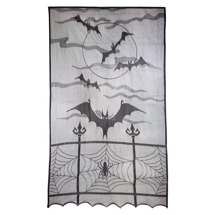 Halloween Door Curtain Bats Trick or Treat Party 213cm x 102cm White