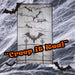 Halloween Door Curtain with Bats Design Trick or Treat Party 213cm x 102cm White