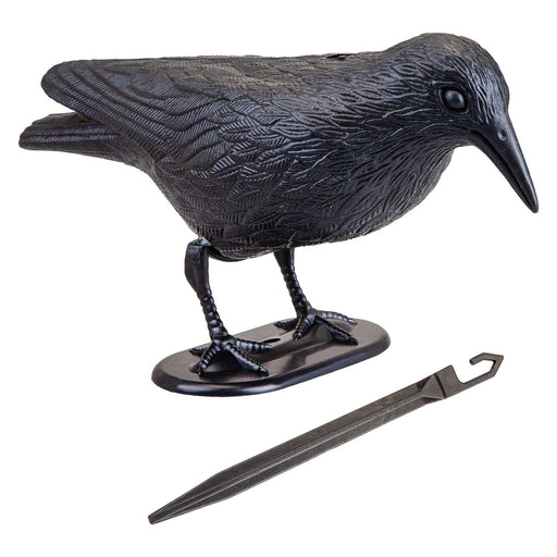 Halloween Black Crow Decoration with Ground Spike Trick or Treat Party  Black