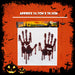 Halloween Window Stickers Blood Handprints Decoration Trick or Treat