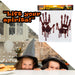 Halloween Window Stickers Blood Handprints Decoration Trick or Treat Party Red