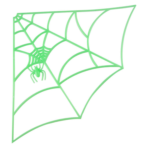 Halloween Spiders Web Large Glow in the Dark Decorations Trick or Treat  Green