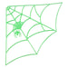 Halloween Spiders Web Large Glow in the Dark Decorations Trick or Treat  Green