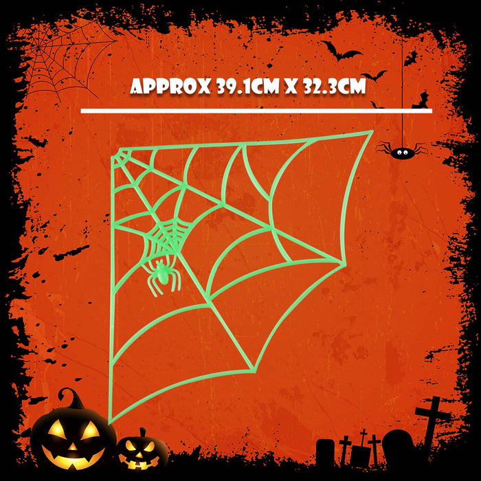 Halloween Spiders Web Large Glow in the Dark Decorations Trick or Treat  Green