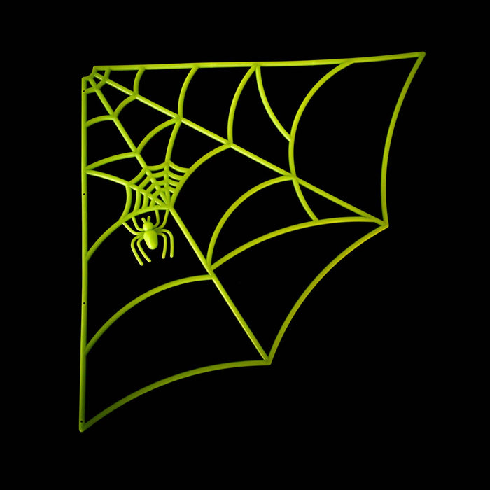 Halloween Spiders Web Large Glow in the Dark Decorations Trick or Treat  Green