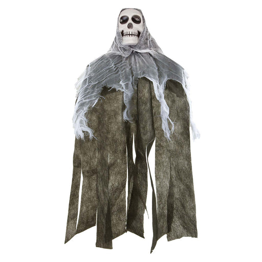 Halloween Hanging Ghost Skull Decoration Trick or Treat Party 80cm Grey