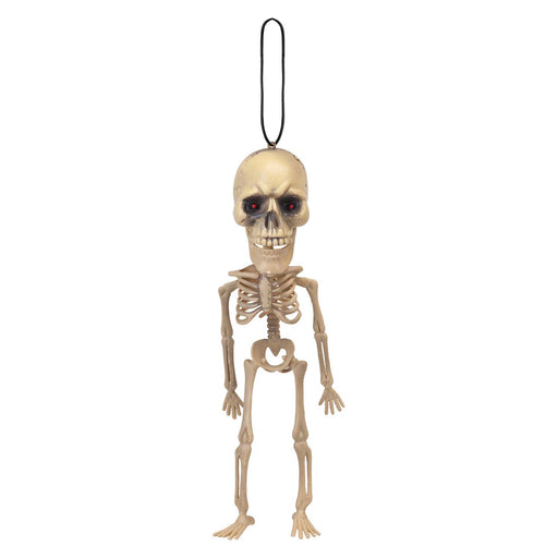 Halloween Skeleton Decoration Big Head, Red LED Eyes Trick or Treat