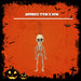Halloween Skeleton Decoration Big Head, Red LED Eyes Trick or Treat
