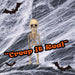 Halloween Skeleton Decoration Big Head, Red LED Eyes Trick or Treat