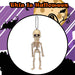 Halloween Skeleton Decoration Big Head, Red LED Eyes Trick or Treat Party White