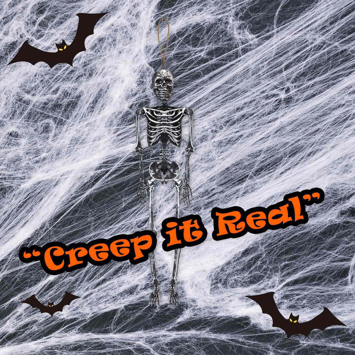Silver Hanging Skeleton Decoration Size: Trick or Treat Party
