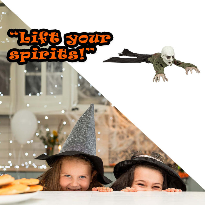 Animated Crawling Zombie Halloween Decoration Trick or Treat Party MultiColour