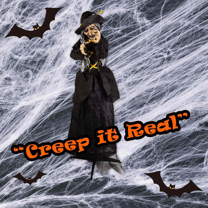 Halloween Animated Witch Large Decoration Music Lights Up 67 Inch