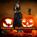 Halloween Animated Witch Large Decoration Music Lights Up  67 Inch Black