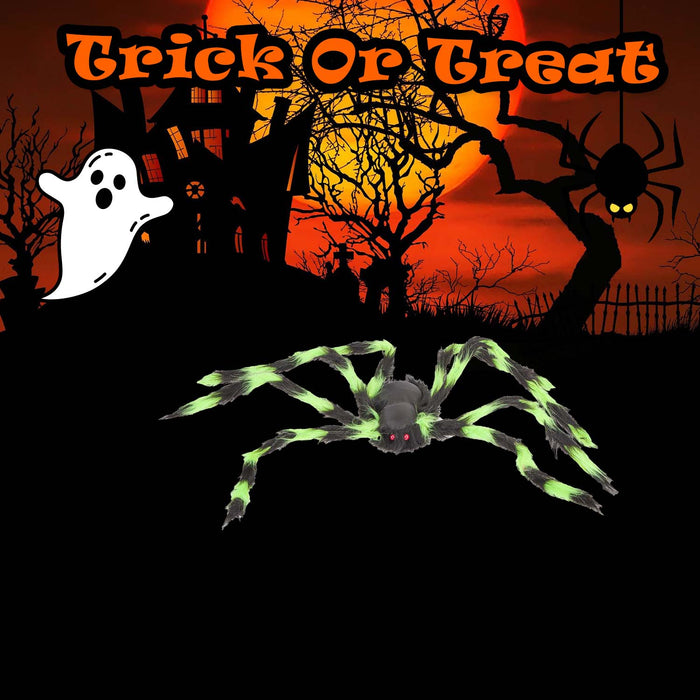Halloween Giant Spider Decoration | Party Accessories | Green & Black