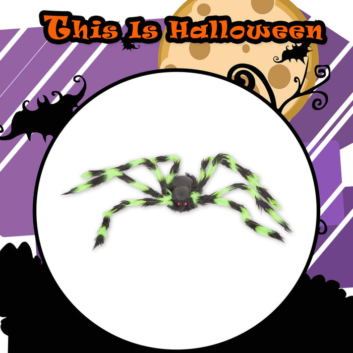 Halloween Giant Spider Decoration | Party Accessories | Green & Black