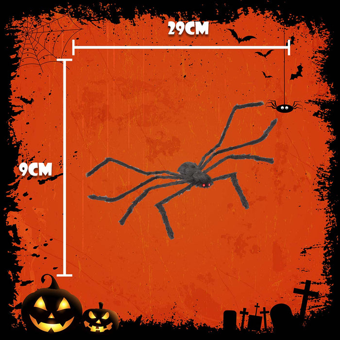 Halloween Giant Fury Spider Decoration | Party Accessories | Black