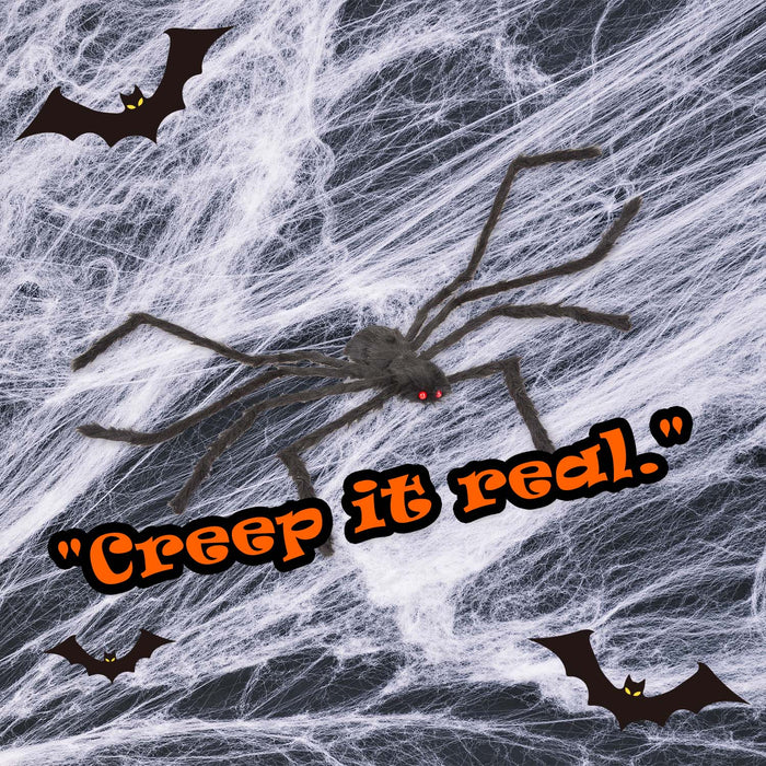 Halloween Giant Fury Spider Decoration | Party Accessories | Black