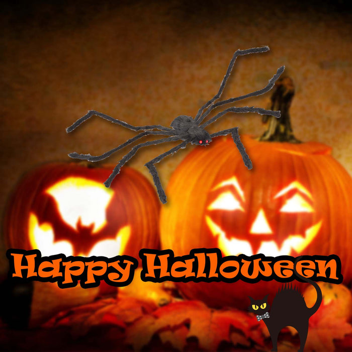 Halloween Giant Fury Spider Decoration | Party Accessories | Black