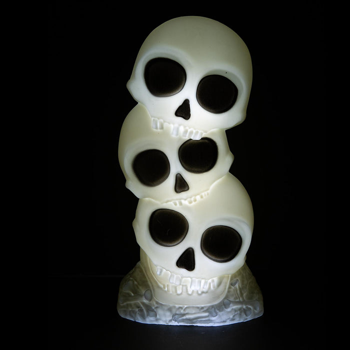 Halloween Skull 3 Tier Light Up Decoration | Party Accessories | White