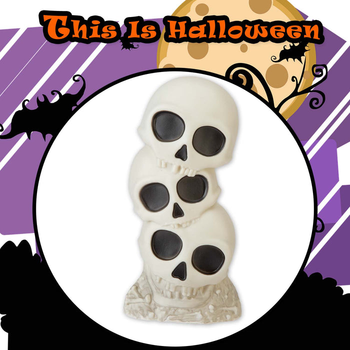 Halloween Skull 3 Tier Light Up Decoration | Party Accessories | White