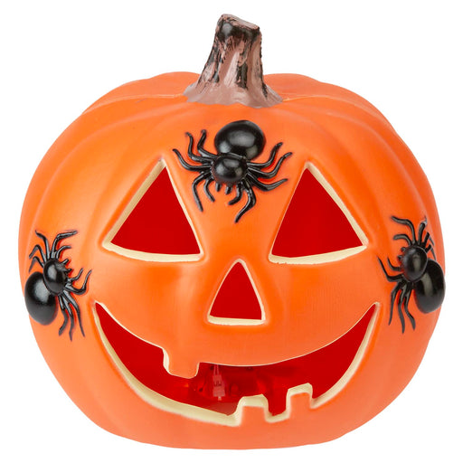 Halloween Light Up Spider Pumpkin | Party Accessories | Orange