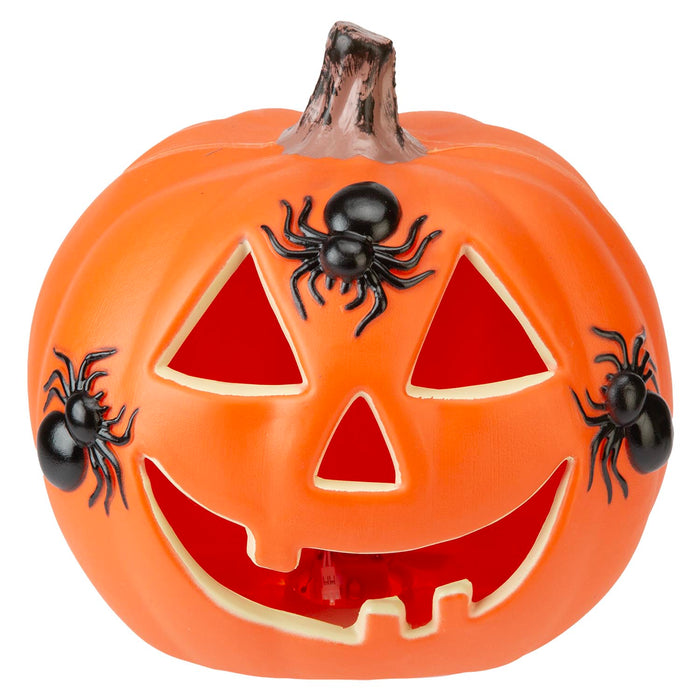 Halloween Light Up Spider Pumpkin | Party Accessories | Orange